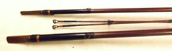 Vintage Greenheart Four-Piece (including spare tip) Salmon Rod by Charles Farlow