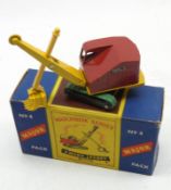 MATCHBOX SERIES (MOKO LESNEY) NO 4MP, a boxed Red and Yellow Ruston Bucyrus 22-RB Excavator, with