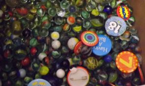 A large box: various 20th Century Marbles