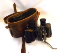 Pair Great War period Binoculars, engraved to Lieut R S Muirsmith RNVR, cased