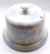 A Burleigh Asiatic Pheasant pattern round Cheese Bell and Stand, base 10” diameter