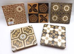 A collection of five various late 19th/early 20th Century Tiles, including examples by Maw, Campbell