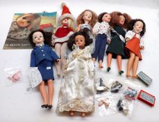 A good collection of Vintage Sindy Dolls, comprising of: 1966 Air Hostess; 1966 Country Walk; 1979/