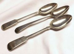 A Mixed Lot comprising: a pair of late Victorian Fiddle pattern Serving Spoons, London 1895;