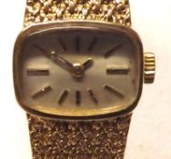 A 3rd quarter of the 20th Century 9ct Gold Ladies Dress Watch, Rotary, the 21 jewel movement to a