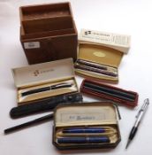 A Mixed Lot of assorted Vintage Pens, to include Burnhams, National Security Safety Fountain Pen and