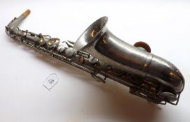 F Besson, Paris, White Metal Alto Saxophone