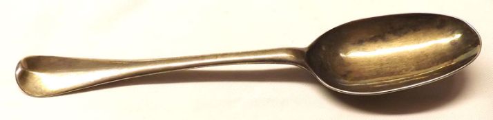 An 18th Century Hanoverian Rattail pattern Tablespoon of typical form, bottom struck marks semi-