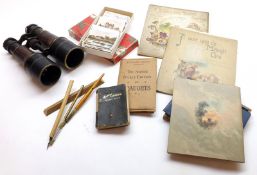 A Mixed Lot: a pair of British Military Issue Binoculars; together with 1889 Calendar; Pocket