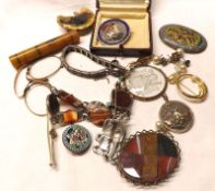 An interesting selection of Victorian and later Jewellery, including hallmarked Silver and Agate