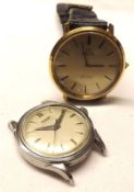 A Mixed Lot comprising: a last quarter of the 20th Century Gold Plated Automatic Wristwatch,