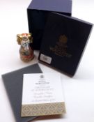 A Royal Worcester Heraldic Ram Candle Snuffer, 73 of 750, boxed with certificate