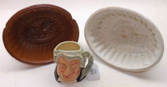 A Mixed Lot comprising: a small Royal Doulton Character Jug, The Lawyer, D6504; two 19th Century