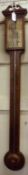An 18th Century Mahogany and Boxwood line inlaid Stick Barometer, Pochaine Fecit, the replacement