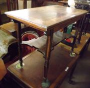 An Edwardian Rosewood Two Tier Small Centre Table, the crossbanded top also well inlaid with