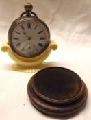 A Mixed Lot comprising: A Swiss Silver cased open faced keyless Pocket Watch, the frosted gilt and