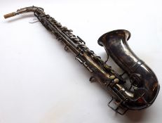 Besson & Co, London, Class A, White Metal Alto Saxophone, Serial No 5992