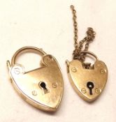 An early 20th Century 9ct Gold Bracelet Padlock, stamped “9ct Gold”; together with a further