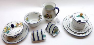 A Carlton Ware part Tea Service, marked From Bettws-y-Coed, decorated with daffodils and Welsh