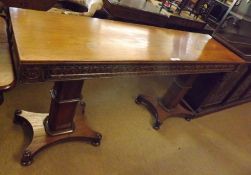 A 19th Century Anglo-Indian Folding Three Tier Buffet or Serving Table, of rectangular form with