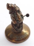 A Novelty Brass Paperweight modelled as a gent smoking a pipe, marked to base “May & Padmore