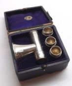 A Maw & Thompson Cased Vintage Ear Trumpet, case 4.5” wide