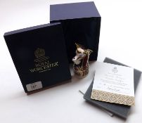 A Royal Worcester Heraldic Dragon Candle Snuffer, 67 of 750, boxed with certificate