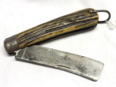 An early 20th Century Sailors Folding Knife by Hunter – Sheffield, of typical folding form with