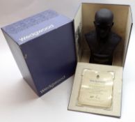 A Wedgwood Black Basalt Eisenhower Bust, boxed with certificate No 1429 of 5000