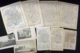 A Packet: five assorted Shropshire Maps + three Prints