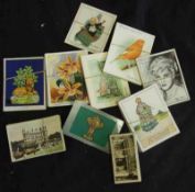 One Box: assorted Cigarette and Trade Cards, including thirteen (stuck in) Brooke Bond Sets; seven