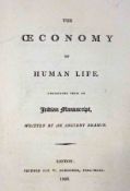 THE OECONOMY OF HUMAN LIFE, 1806, 49 engrd vignettes, old blind stpd cl gt, aeg