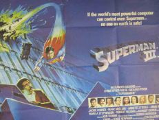SUPERMAN 3, Film Publicity Poster, 1983, approx 30” x 40”, VGC