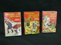 RICHMAL CROMPTON (3 ttls): WILLIAM AND THE SPACE ANIMAL, 1956, 1st edn, orig cl, d/w; WILLIAM’S