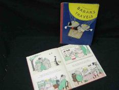 JEAN DE BRUNHOFF (2 ttls): THE STORY OF BABAR, 1934, 2nd edn, fo, orig cl bkd pict bds; BABAR’S