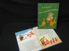 JEAN DE BRUNHOFF (2 ttls): BABAR AND FATHER CHRISTMAS, 1940, 1st edn, fo, orig cl bkd pict bds;