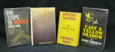 MICHAEL INNES: APPLEBY TALKING, 1954, 1st edn, orig cl, d/w + ROSS THOMAS: CAST A YELLOW SHADOW, NY,