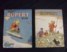 RUPERT – THE RUPERT BOOK, [1955-56], Annuals, 1st work price upclipped, 4to, orig pict bds, 2nd work