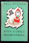 TOVE JANSSON: FINN FAMILY MOONINTROLL, Trans Elizabeth Portch, 1950, 1st edn, fdg map, orig cl, d/