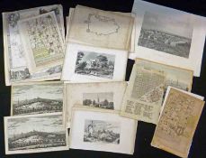 A Packet: eight assorted Warwickshire Maps + sixteen Prints