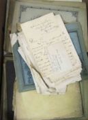 One Small Box: assorted Ephemera, including quantity late 19th/early 20th Century Copy and other