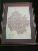 BACON: HEREFORDSHIRE, col’d map circa 1890, approx 18” x 12”, f/g
