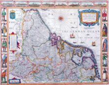J SPEEDE: A NEW MAP OF YE XVII PROVINCES OF LOW GERMANIE …, engrd hand col’d map [1676], English