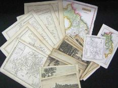 A Packet: eight assorted Cambridgeshire Maps + fifteen Prints