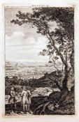 G BICKHAM: SUFFOLK, engrd birds eye view circa 1741, approx 9 ¼” x 5 ¾”