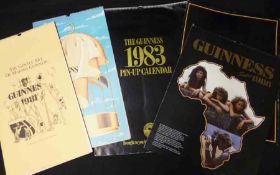 GUINNESS CALENDARS, 1981, 1982, 1983, 1985 and 1986 (5)