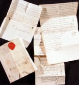 A Packet: small quantity MS letters and documents relating to the Norfolk Militia circa 1719-1779,