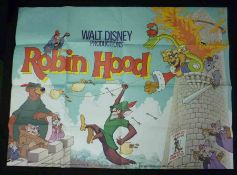 WALT DISNEY’S ROBIN HOOD, Film Publicity Poster, 1973, approx 30” x 40”, VGC