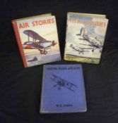 W E JOHNS: FIGHTING PLANES AND ACES, [1932], 1st edn, orig cl, worn + “FLIGHT-LIEUTENANT”: FLYING