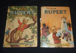 MORE RUPERT ADVENTURES – THE NEW RUPERT, [1952, 1954], Annuals, first work, price unclipped, 4to,
